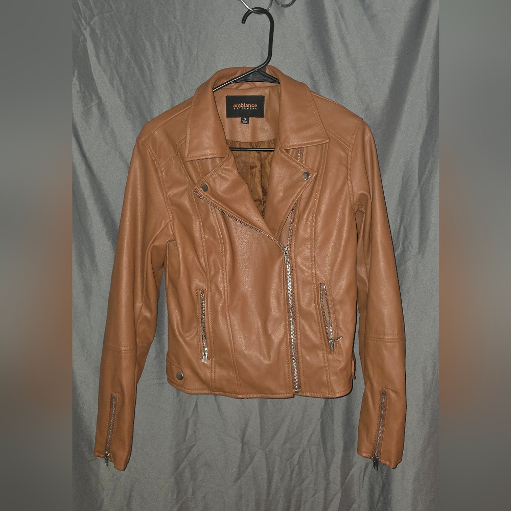 Ambiance Tan Leather Jacket